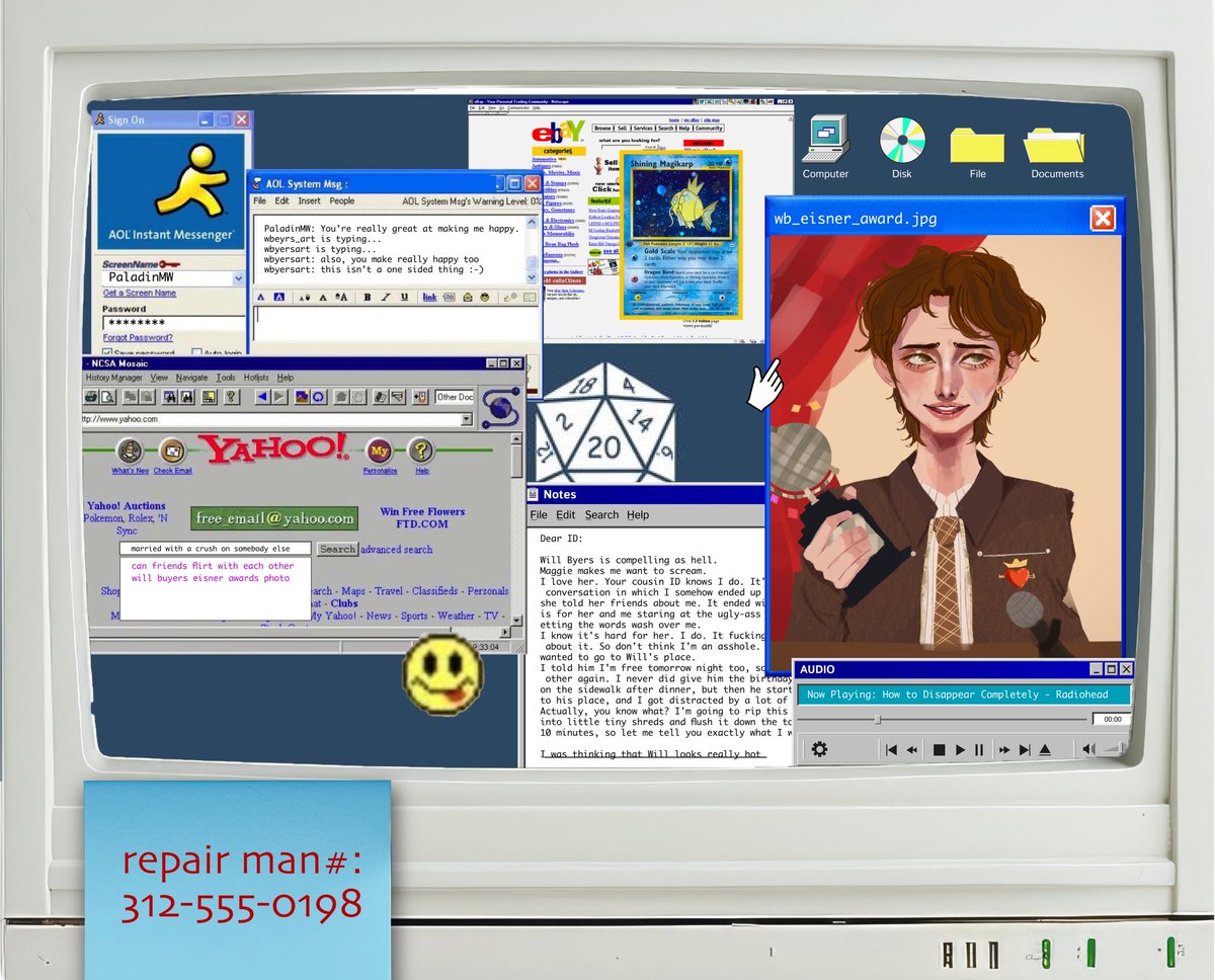 _mikeystardust's tweet photo. mike’s computer vs. will’s computer #htdc #byler

(details &amp; process in the thread below! 💾) https://t.co/cwdtJLcK8B