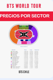 Iherreraa's tweet photo. Paulina Vodanovic dice que el Chile se pasa hambre, pero ya hay tres conciertos de BTS vendidos con entradas a mas de 500 mil pesos.  Mmmm https://t.co/L4jUHxnTnS