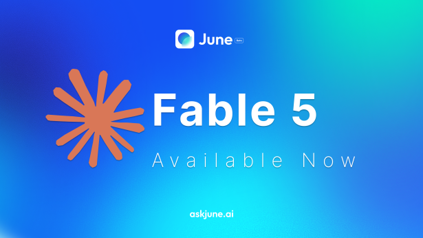 askjuneai's tweet photo. Fable 5, after being banned outside the US, is available on June

Bringing one of the most capable AI models to your fingertips for writing, coding, research, and complex reasoning.

Use the world's best model → https://t.co/IJonaXO4kw https://t.co/kxiQp3Xy3f