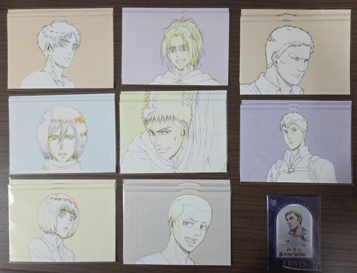交換 譲渡】進撃の巨人 WIT STUDIO 原画ポストカード 譲:エレン