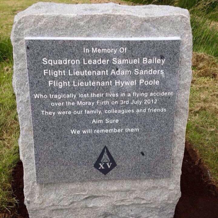 sallyacb275's tweet photo. ‘Reached out my hand and touched the face of God’ J G Magee, ‘High Flight’

A different era, same sentiments. Remembering Sam, Adam & Hywel who died on 3 Jul 2012 in a Tornado collision over the Moray Firth. 
Sam was my husband’s best friend. Time passes, the emotion is still raw.
Blue Skies , AIM SURE ✈️
Per Ardua Ad Astra.

3 July 2012

Per Ardua Ad Astra

‘Aim Sure’