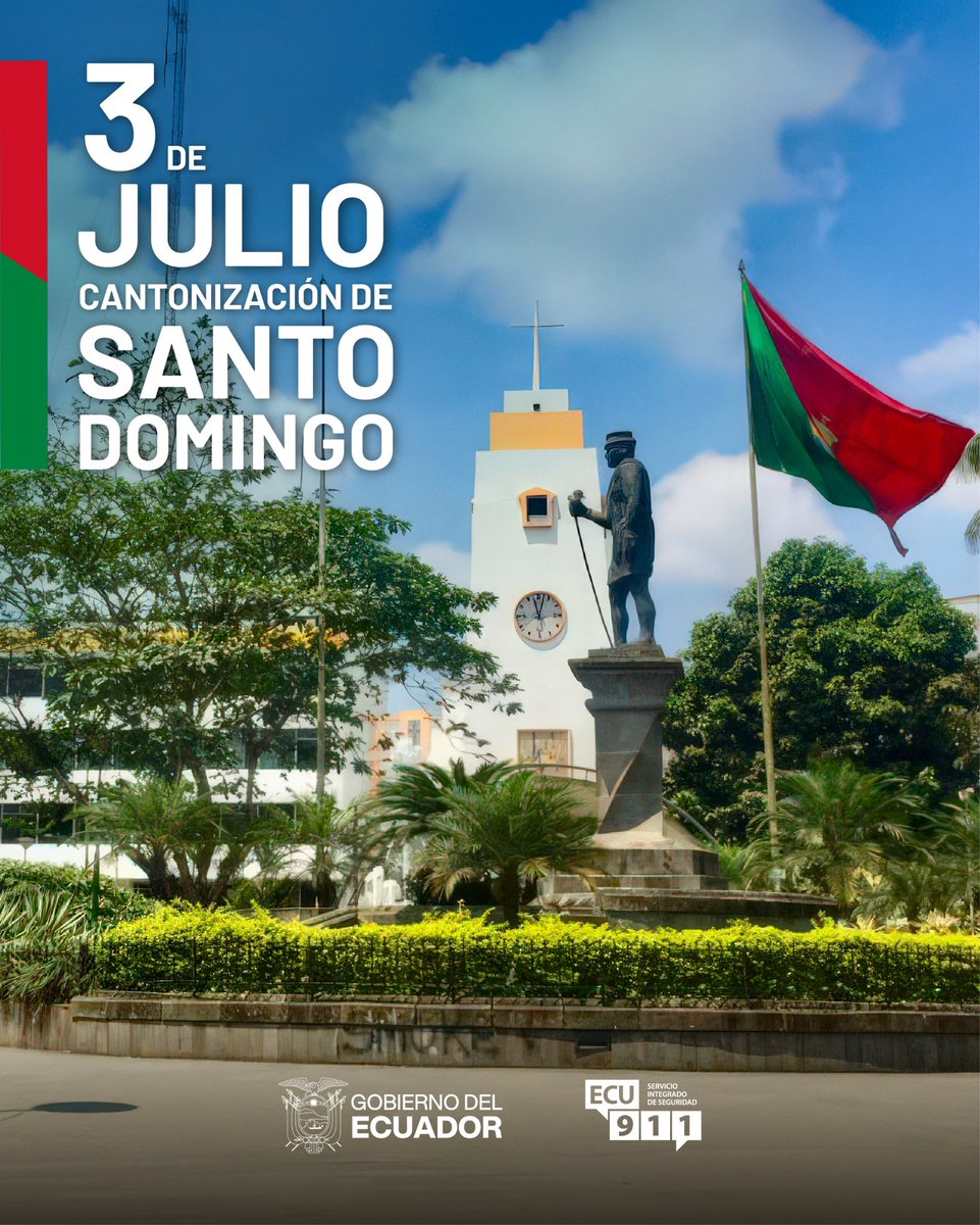 ECU911PVO's tweet photo. El @ECU911_ saluda a #SantoDomingo en la conmemoración de sus 59 años de cantonización.

Rendimos homenaje a su historia, al esfuerzo de su gente y al crecimiento de una tierra que se destaca por su trabajo, dinamismo y espíritu de progreso.

Ratificamos nuestro compromiso de continuar trabajando de manera articulada para fortalecer la seguridad y brindar una atención oportuna a la ciudadanía.

#LíneaÚnicaParaEmergencias