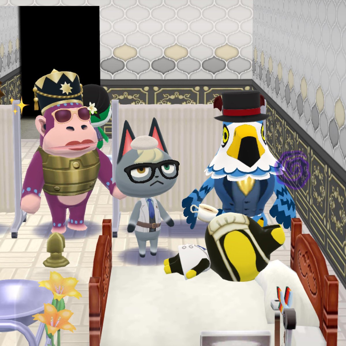 It08ZuhNAAdZTxm's tweet photo. 不穏⑦
まさか医師免許まで持っていたとは…
福利厚生チームとの会議中で本当良かった🐺
背中に刺さっていた極細の吹き矢が急激な呼吸不全を起こさせたのでしょう🐈⬛
サバク草点滴効くといいが…🐈⬛
ウズメがカックンを抱えてキング様の所に飛び込んできた時はどうなるかと思ったぞ🦅
#ポケ森 #acpc https://t.co/hM0U284G9Q