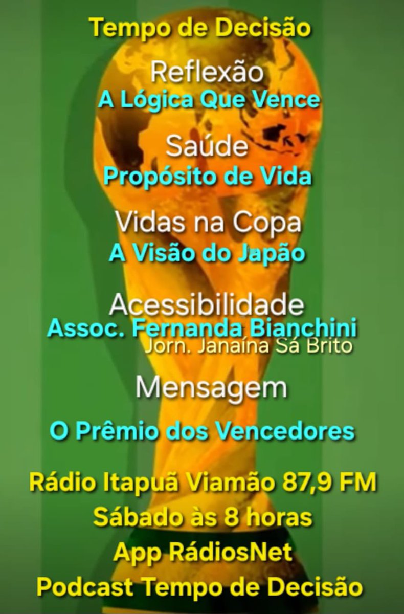 janasabrito's tweet photo. Ouça a coluna Tempo de Acessibilidade, no programa Tempo de Decisão. https://t.co/NRfPqrkOM3