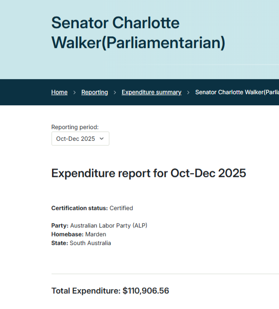 Ausbobsmit's tweet photo. $243,170 in 9 months. Whacked on the credit card. Paid for by you and me. That's what this 22 year old Labor senator has slugged us. Charlotte Walker. Personal expenses. https://t.co/KACTPBiQW7