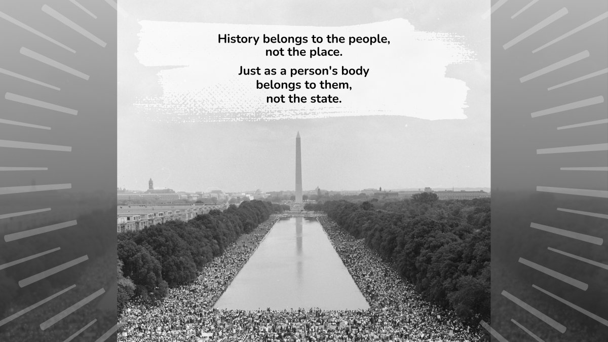 tidesforchange's tweet photo. Reflecting on the United States' 250th birthday, we are reminded that history belongs to the people, not the place. Just as a person's body belongs to them, not the state.

History of Abortion in the US - Link in bio.
Photo: Civil Rights March on Washington, 1963

#America250 https://t.co/2Rtpm0dceJ