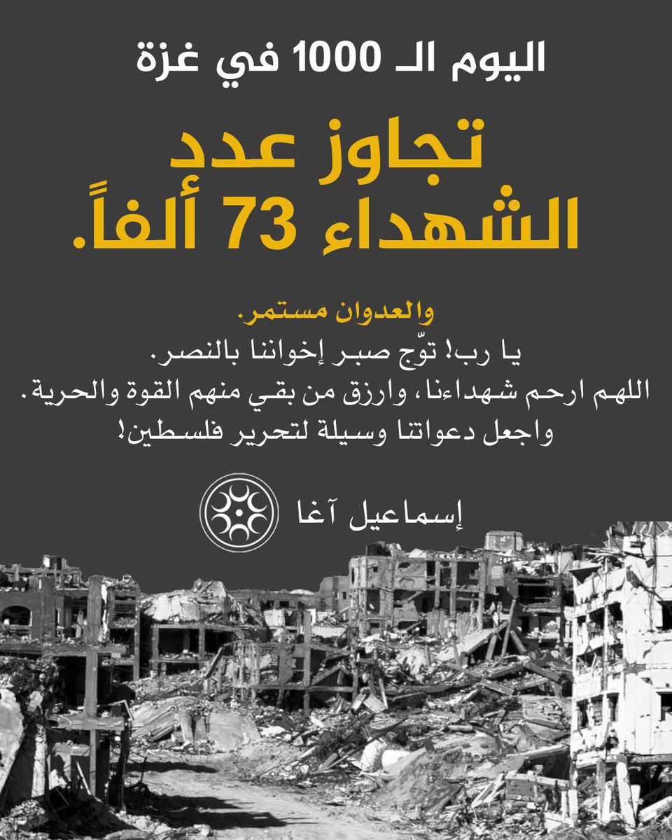 ismailaga_ar's tweet photo. اليوم الـ 1000 في غزة! https://t.co/a8PA8Qqn3h