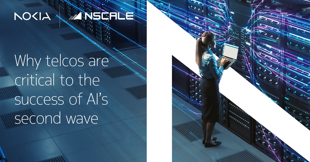 nokia's tweet photo. As AI moves from training to inference, networks become more critical than ever.

Discover why the AI Grid could redefine value creation for telcos in the AI era.

👉 Preview the @TelecomTV: https://t.co/XVrl5Fv0Ab

#AI #AINetworking #Telecoms #DigitalInfrastructure https://t.co/M6v2L6aZxR