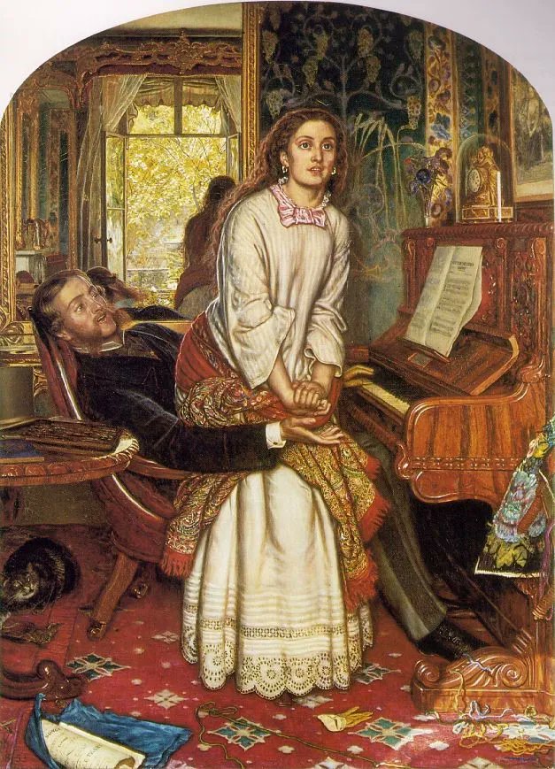 ChrisOthen's tweet photo. @BarryPierce Anyone wanting to dive deeper can find some interesting stuff here (https://t.co/R9Mkbhsg73), a website devoted to St John's Wood history. Worth noting that Holman Hunt's painting 'The Awakening Conscience' of a man and his mistress is set in a SJW villa. https://t.co/K63YHUohgS