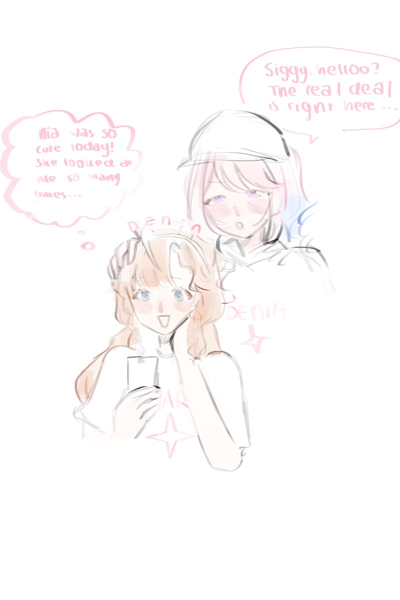starsfarewell's tweet photo. #denrika random idol au stuff because im super bored huhu https://t.co/OogSoupCVB