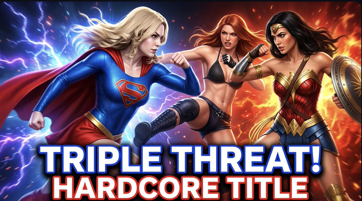 jlazz6528's tweet photo. Hardcore Championship - Super Girl vs Wonder Woman vs Midnight Angel https://t.co/KjmZoMPSgw via @YouTube https://t.co/nPkCOqzFg2