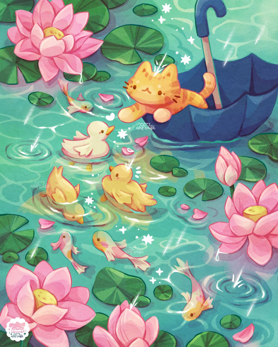 ccsartcafe's tweet photo. New friends at the duck pond 🦆🌷🌧️ https://t.co/J8TnBTSAvr
