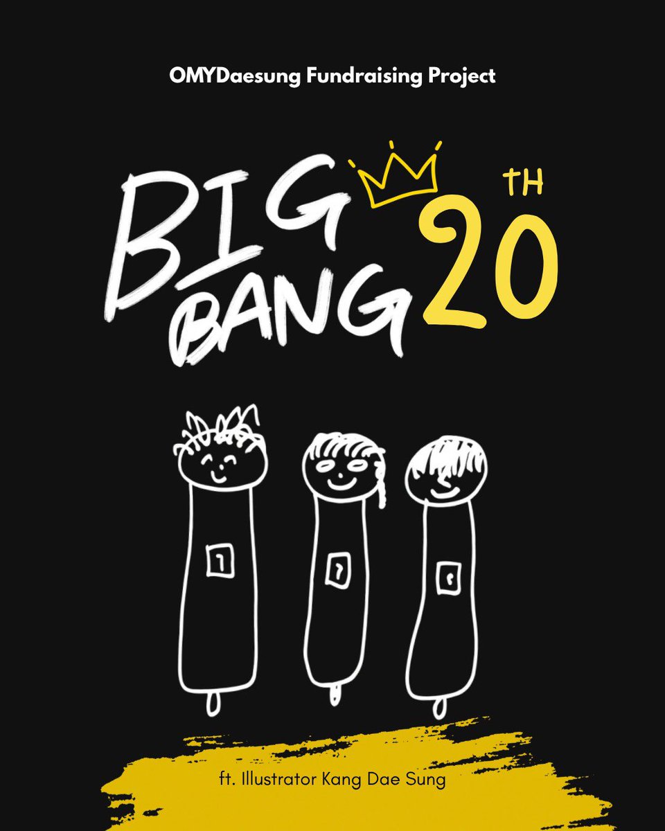 omydaesung's tweet photo. 💛 BIGBANG 20 &amp; Daesung Fundraising is OPEN!

🔗 https://t.co/GgpYFZkH2i (link in bio)

Support our BB20 &amp; Daesung fan projects! Any amount is appreciated. 🥹💛

📅 3 Jul–15 Sept
✨ 3–7 Jul: 20% → BIGBANG City Project (@bigbangmvip)
✨ 8 Jul+: 100% → OMD BB20 &amp; Daesung projects https://t.co/WrzQ8HZCpA