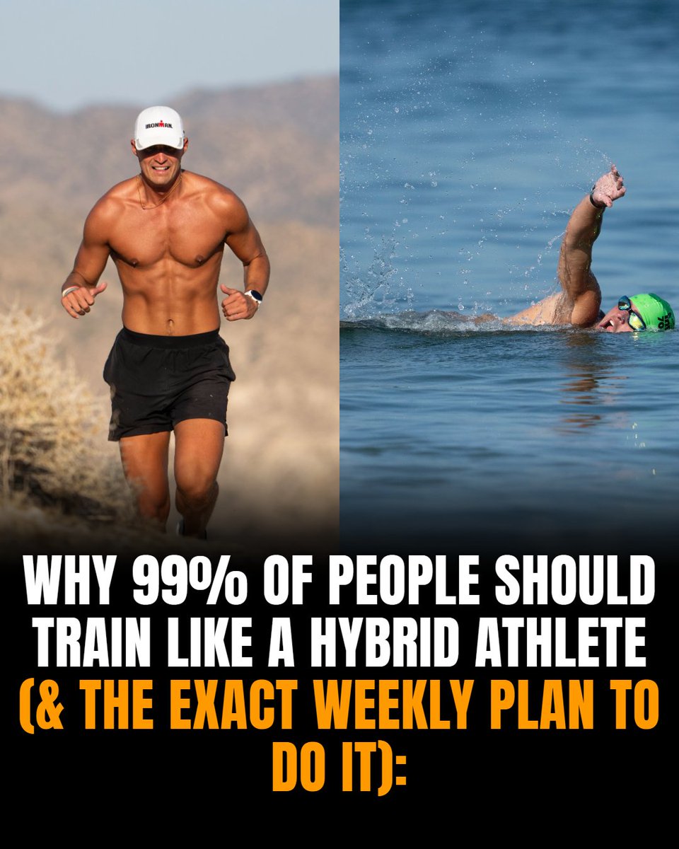 mike_behr_'s tweet photo. The best way to get in shape for 99% of people:
 
Become a hybrid athlete.
 
You'll build muscle, burn fat, &amp; add years to your life.

Don't know where to start?
 
Here's a realistic week of hybrid training (save this): https://t.co/cIrnzIKZJU