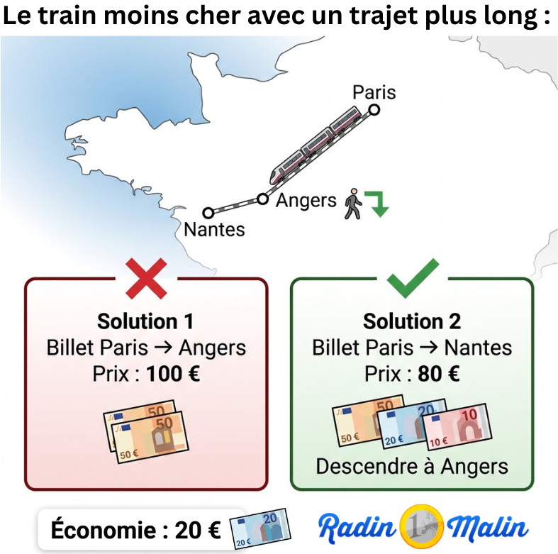 RadinMalinBlog's tweet photo. Le train moins cher en réservant une gare plus loin : oui ça marche vraiment ! https://t.co/HpTRBsjxAe https://t.co/N75Dry7dv0