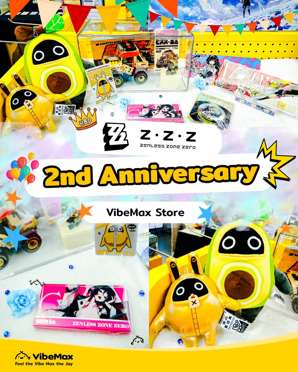 VibeMax_TH's tweet photo. ครบรอบ 2 ปีแล้วกับ Zenless Zone Zero! 💛
มาดูสินค้าที่น่าสนใจจาก ZZZ กันดีกว่า
แต่ยังไม่หมดเท่านี้น้า เพราะที่ร้านของเรายังมีสินค้าจาก ZZZ อีกเพียบ อย่าลืมแวะมาหาเรากันนะ

📍 Location
• VibeMax Store, 2nd Floor, Union Mall, Bangkok
• VibeMax Store, 3rd Floor (West Zone), Zpell @ Future Park Rangsit

#VibeMaxTH #VibeMax #ZZZ #ตลาดนัดZZ