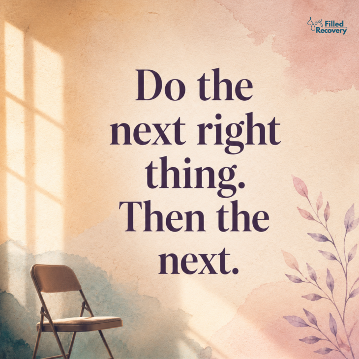 Joyfillrecovery's tweet photo. Recovery taught me I donβt have to figure out the whole road today. I just have to do the next right thing. Then the next. And some days, that really is enough to keep going. π
#RecoveryJourney #onedayatatime #CleanAndSober #wedorecover #recoveryispossible https://t.co/EnQQtmtnIc
