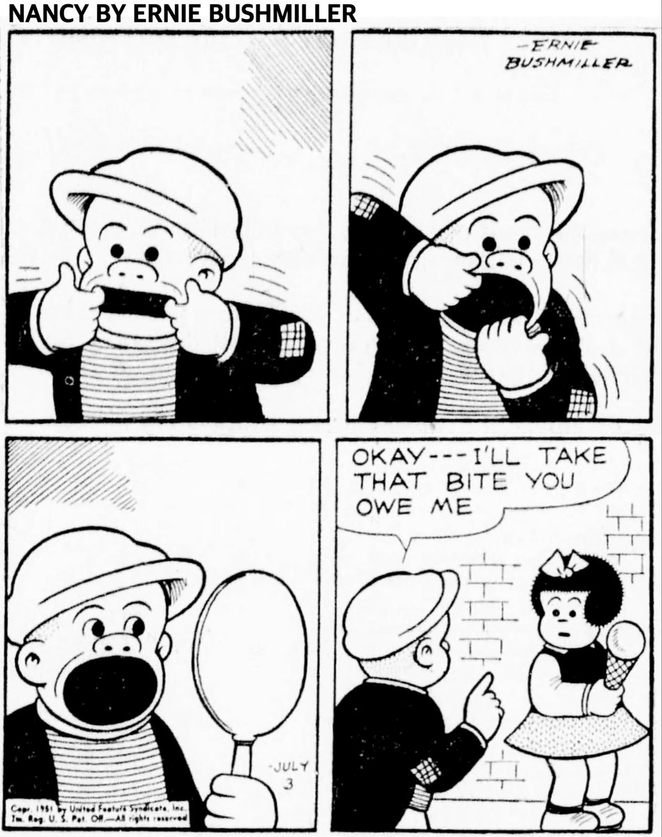 JohnnyCallicutt's tweet photo. Nancy By Ernie Bushmiller 
July 03,1951 https://t.co/60Fqng9VaN