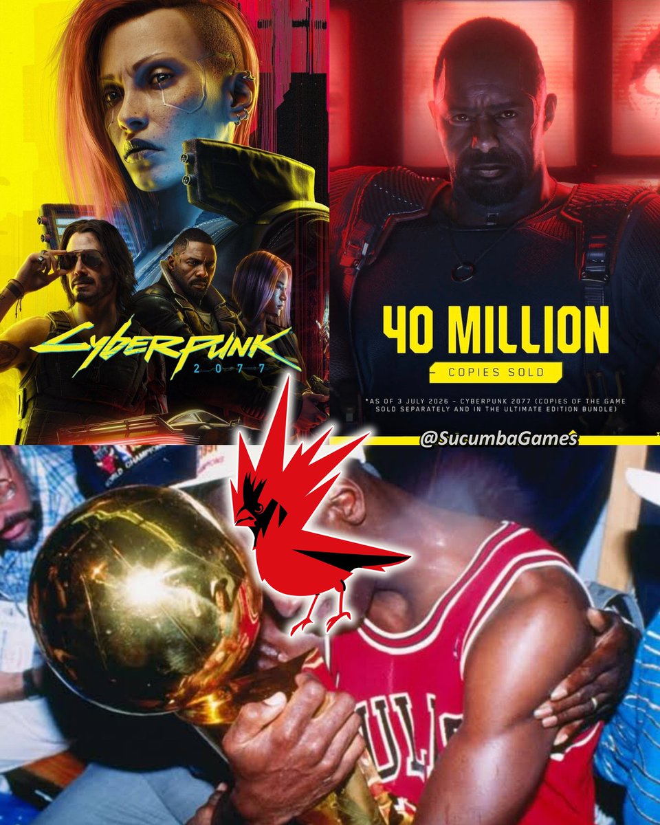 SucumbaGames's tweet photo. Cyberpunk 2077 alcançou a marca de 40 milhões de Cópias vendidas, entrando no top 20 jogos mais vendidos da história.

Um dos maiores desastre da história dos Games se tornou um dos maiores sucessos.

Vale lembrar que a CD Projekt não acredita que se redimiu completamente, recentemente o CEO afirmou que buscam conquistar a verdadeira redenção com o lançamento de The Witcher 4.
