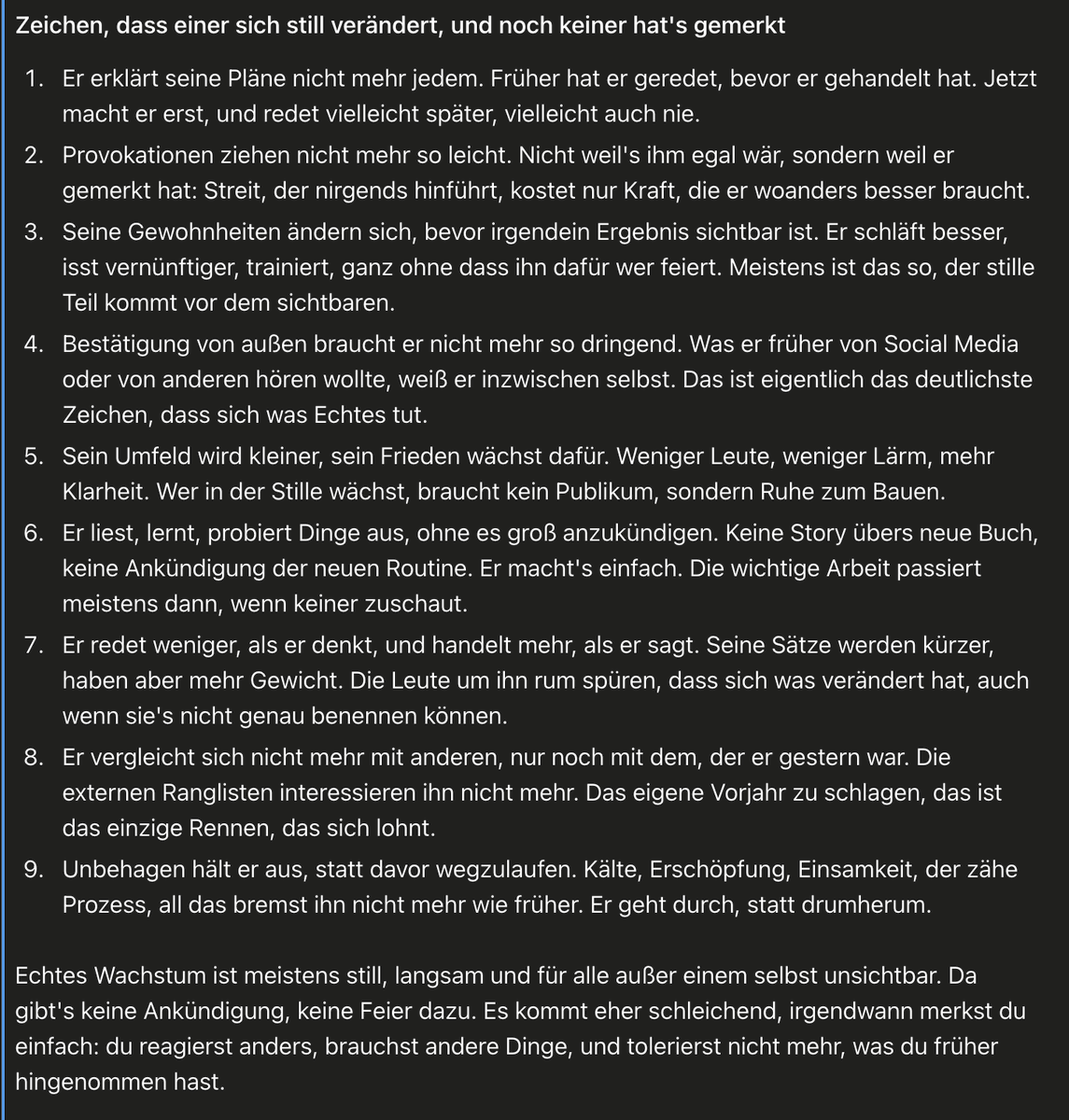 Allotria_'s tweet photo. @minds_eminent Zeichen, dass einer sich still verändert, und noch keiner hat's gemerkt https://t.co/OZwAsYQDpF