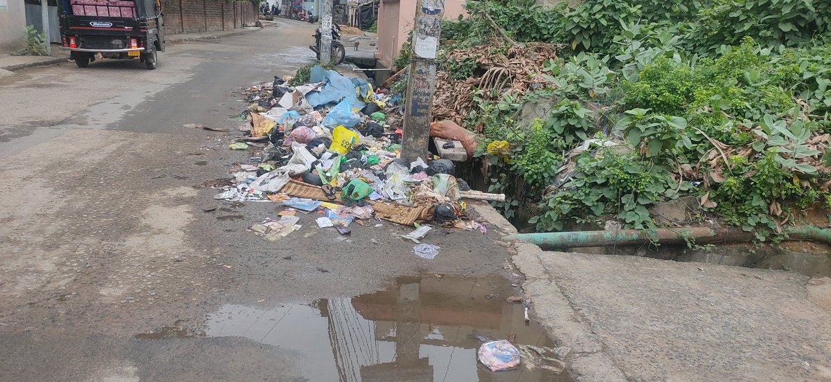Rohitmi79007174's tweet photo. Urgent action needed! Stray dogs have scattered this garbage pile into the middle of the road. It's causing horrible bad smells and completely blocking the drainage channel, creating a major risk for an urban flood. Please clear this immediately.
Location- Khaparapada Masjid Road https://t.co/1XHWfN8VIi