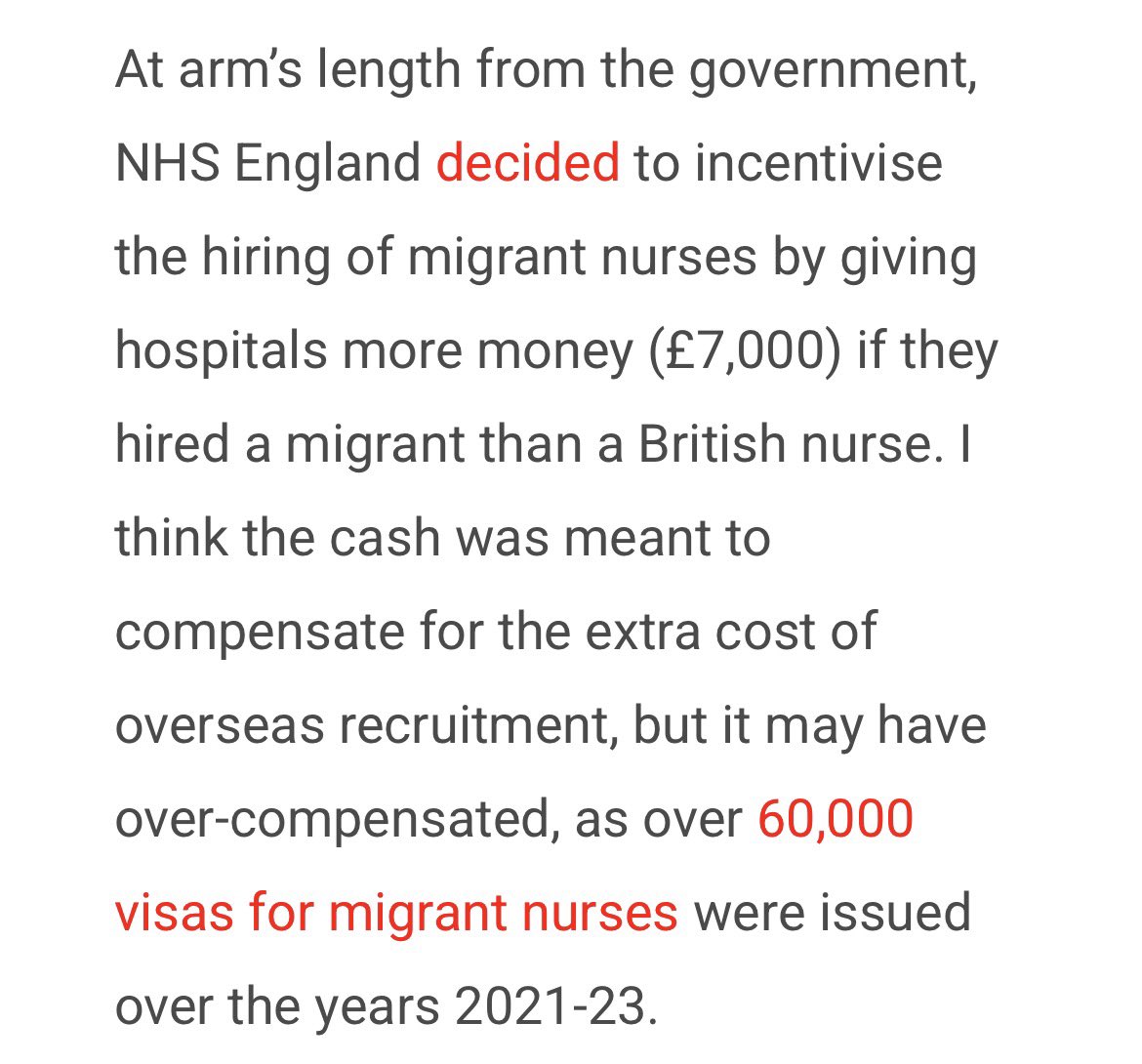 Frobunt's tweet photo. @NHSMillion NHS hospitals are paid to hire migrants over natives.  Just part of the betrayal giving fuel to idiots to say “The NHS is powered by migrants” https://t.co/ilT0aVOSY0