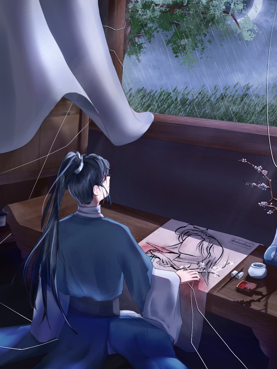 its_yuki__'s tweet photo. "...he just couldn’t remember what the person he was trying to draw looked like"

Panguan resides in the deepest place in my heart 🥹 I love Panguan so much 10/10 #wenshi #panguan #danmei #chenshi #判官 #闻时 #尘时 https://t.co/JoVqNLeDl6
