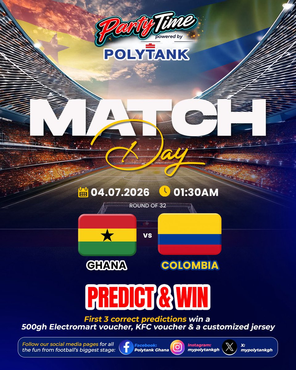 mypolytank's tweet photo. Another day. Another opportunity. 
Different expectations ⚽🔥

Share your prediction for a chance to win one of our limited-edition Polytank jerseys, Shopping voucher plus a freeee KFC coupon🥰

How to enter:
✅Follow this page to become a fan.

✅ Tag a friend https://t.co/AXEBINTu4t