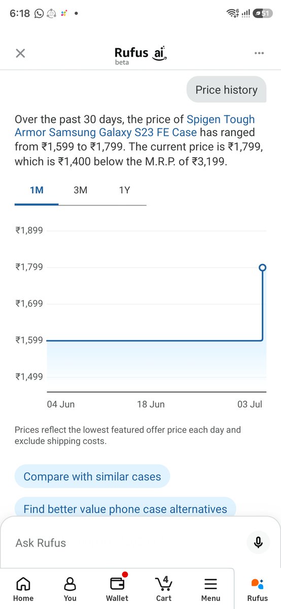 bh_devilal's tweet photo. @amazonIN funny increased price before one day of prime days. https://t.co/AdAIVFfcnC