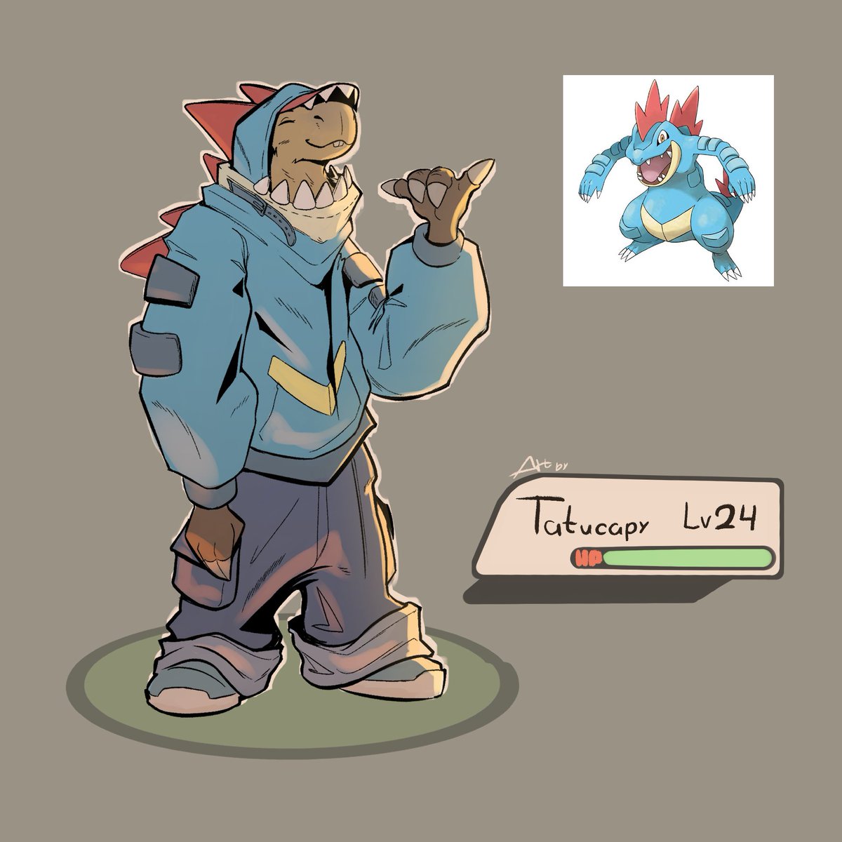 tatucapy's tweet photo. Johto Starter-Inspired Outfits Feraligatr https://t.co/0jFMMawuxI