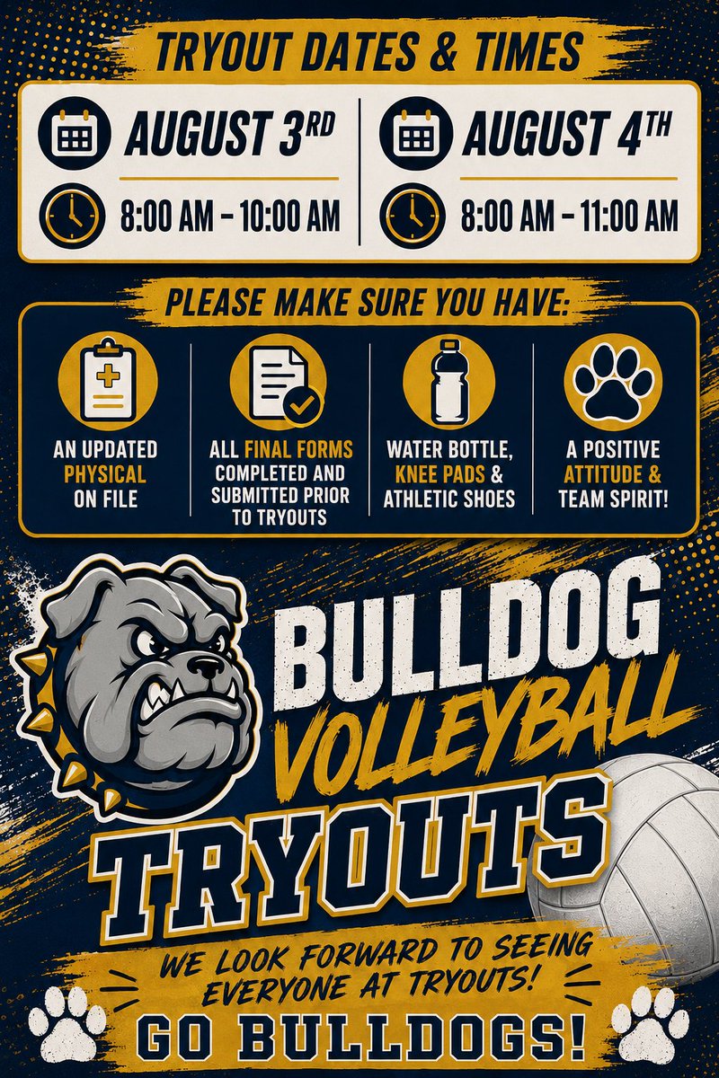 OFMSVolleyball's tweet photo. ONE MONTH AWAY!! 💛💙 https://t.co/7YQDK0W27P