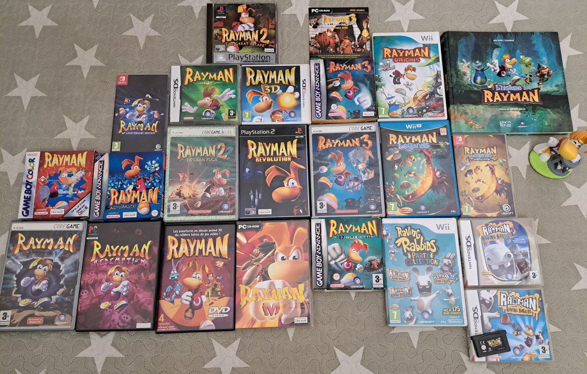 Misterfan2000's tweet photo. Mi colección FÍSICA de Rayman actualizada (30th Anniversary Edition añadido)

#Rayman https://t.co/DNAclwUk9u