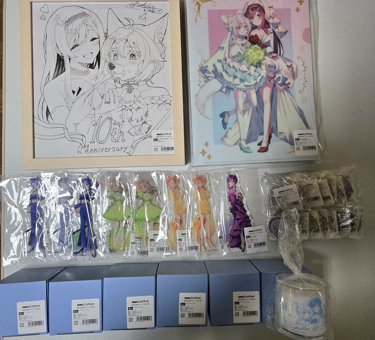 DMMスクラッチさんの 猫娘症候群 第2弾グッズ届きました！ 色紙は早速