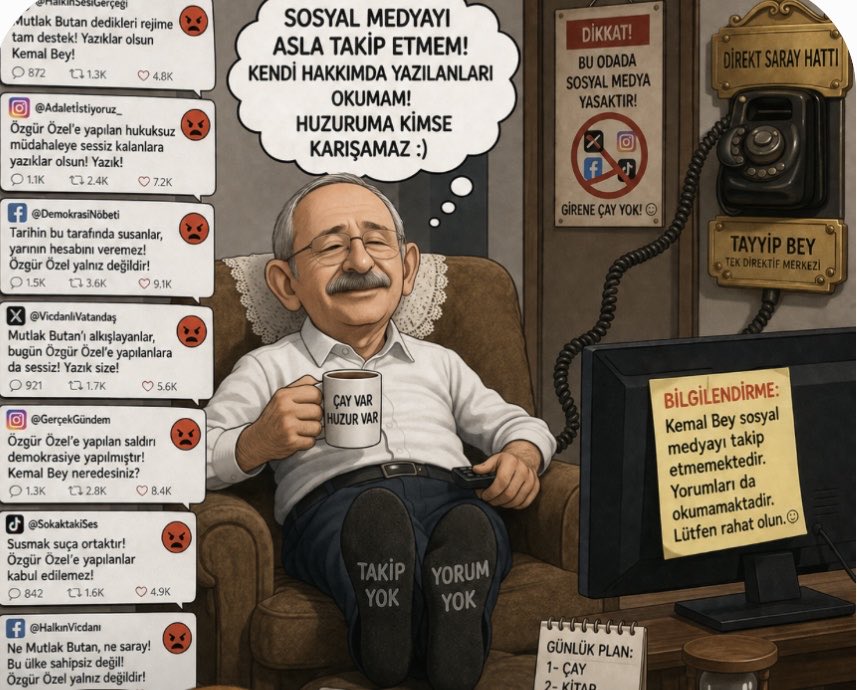 BDemir73's tweet photo. @CHPBilgi_ Vezir Efendi, senin sosyal medyayı takip etmediğini ve yazılan yorumları asla okumadığını herkes biliyor. Buna rağmen asistanların, sanki bunlar senin umrundaymış gibi, "dostlar alışverişte görsün" misali senin adına yorum yapıyor. 
Sen bizimle kafa mı buluyorsun? 👎⚖️👨🏼‍⚖️ https://t.co/A7M4OEmzPr