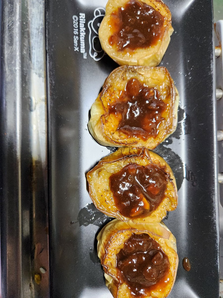 tomys1045's tweet photo. #白ナス　#田楽　#八丁味噌
#白ナス田楽　😋😉　#赤味噌 https://t.co/pjaeg8uYso
