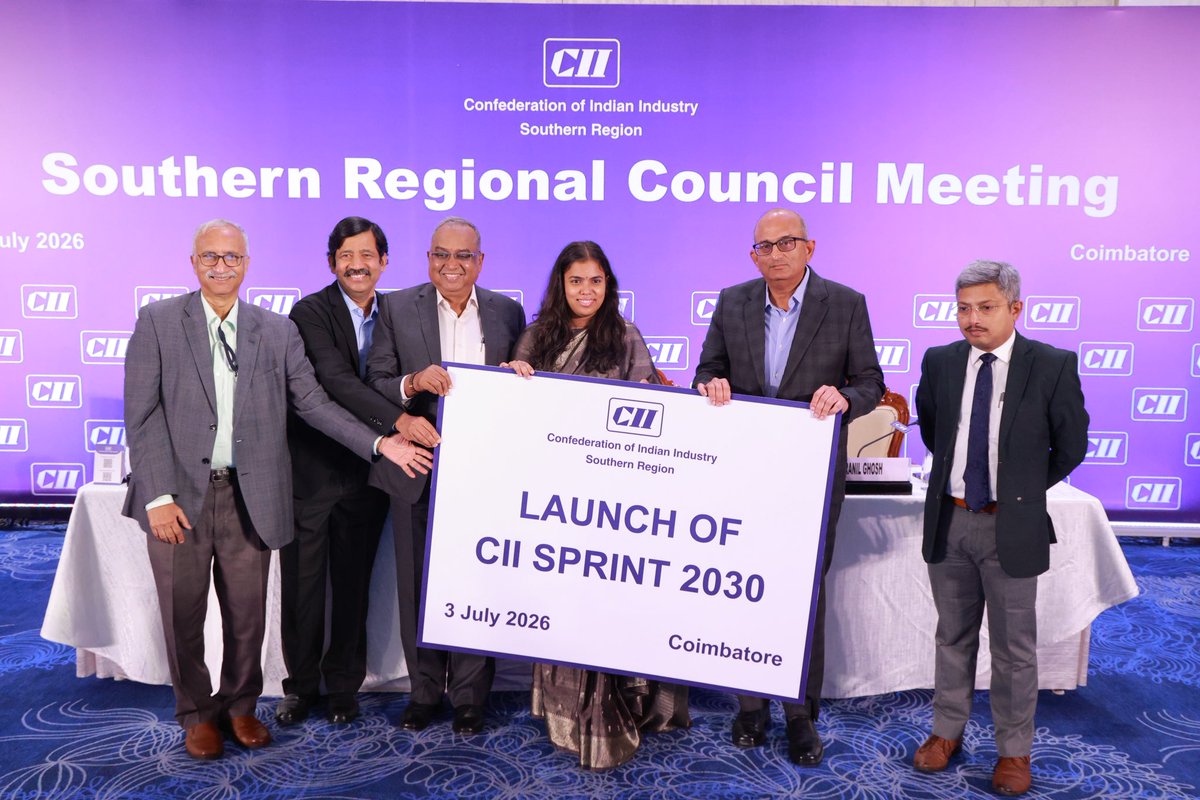 Keerthana4VNR's tweet photo. It was a privilege to address the CII Southern Regional Council today and interact with business leaders from across Southern India.

Our discussion reaffirmed our shared belief that sustainable economic growth is built on trust, innovation and partnership between government and industry.

I assured the industry that the Government of Tamil Nadu remains  committed to providing a predictable, transparent and industry-friendly environment where businesses can innovate, invest and grow.

I urged industry leaders to continue expanding their investments in Tamil Nadu as we work together to create quality employment, strengthen our existing ecosystem and move steadily up the value chain.

I also re-affirmed the government’s commitment to inclusive growth, balancing social responsibility with market efficiency.

@CII4SR 

#CMJosephVijay #TamilNadu