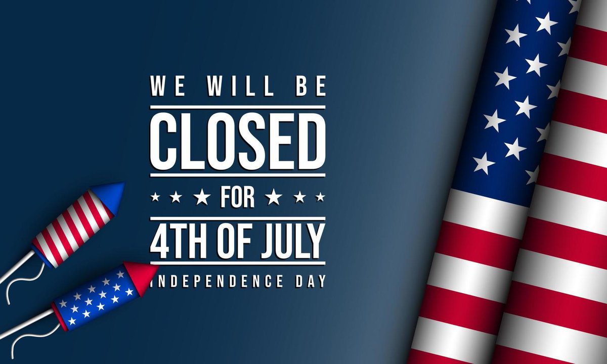 BridgeClinic's tweet photo. 🎆We are closed today for July 4th. We will open on Monday, July 6th. Have safe and healthy 4th of July celebration. https://t.co/3eIntTKHjY