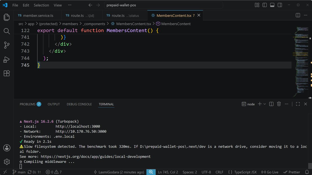LaxmiCodes's tweet photo. Prepaid Wallet Syaytem
• Single detail endpoint with parallel member, wallet &amp; card queries
• Lean list response, rich detail response
• null card assignment treated as a valid business state
#buildinpublic #NextJS #MongoDB https://t.co/4o8Gm2gIfw