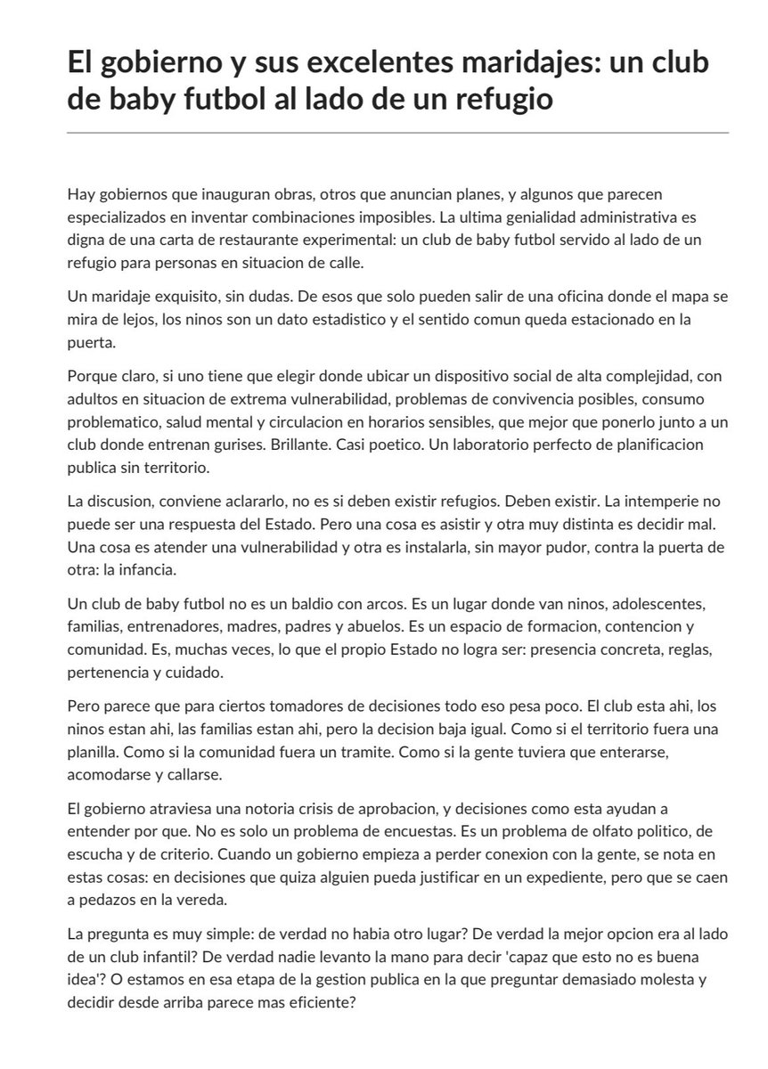 tvflorida's tweet photo. A raíz del comunicado difundido en las últimas horas sobre la instalación de un refugio para personas en situación de calle junto a un club de baby fútbol (River), dialogamos con Diego Barcia para conocer su postura la de los padres.

#Rompecabezas https://t.co/FR4eduRXFl