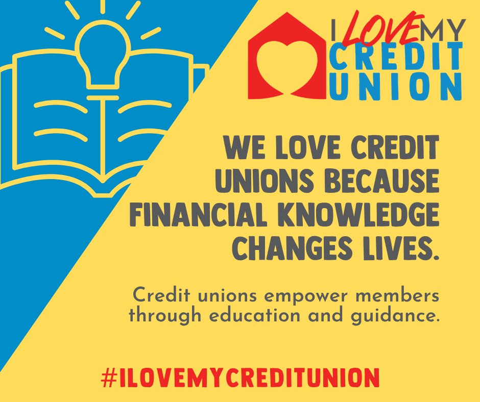 Education1stCU's tweet photo. Happy #ILoveMyCreditUnion Day!  At Education First Credit Union, financial literacy   is important to us. That’s why we offer services like Banzai, GreenPath, and   Stonebridge Wealth to help you with almost any financial topic you might be   struggling with. Check out https://t.co/jrGxGo2sr9  for more information!