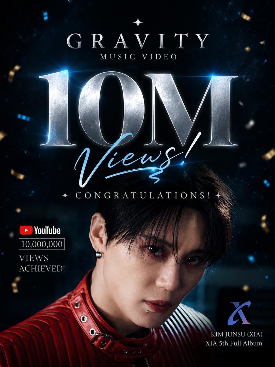 XIAFRAME's tweet photo. ⌇INFO
🌠 XIA 'GRAVITY' MV
✨ 10M Views Achieved! ✨

🎉 김준수(XIA) 정규 5집
'GRAVITY' MV 1,000만 뷰 달성! 💙

https://t.co/H1ZlOnK8mE

#김준수 #시아준수 #준수 
#KIMJUNSU #XIA #XIA준수
#XIA준수 #ジュンス #金俊秀
#GRAVITY #XIA_GRAVITY https://t.co/lVhAq9l5lV