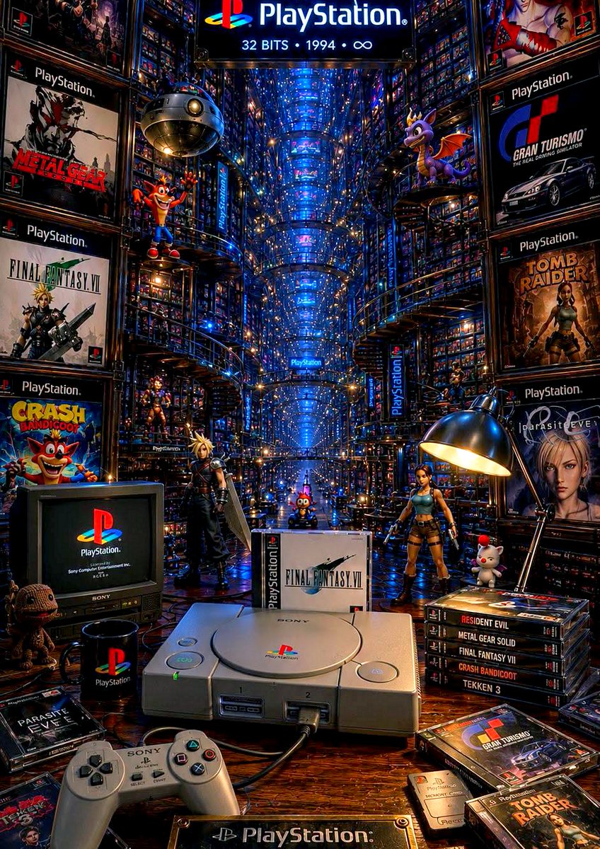 Hocine_19_82's tweet photo. The first PlayStation 1 wasn't just a console, it was the beginning of a generation of legends. From unforgettable adventures to iconic franchises, a library that will forever remain in the hearts of gamers. 💗❤️ #PlayStation #PS1 #RetroGaming https://t.co/PpvAIRJtFA