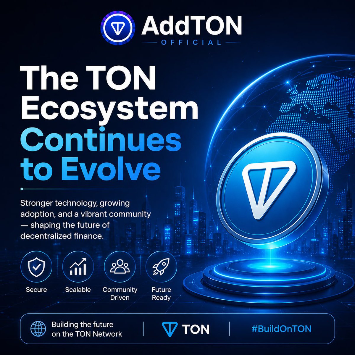 addtondao's tweet photo. The $GRAM  Ecosystem Continues to Evolve

Innovation, scalability, &amp; a growing global community continue to strengthen the TON ecosystem

AddTON is committed to building a secure, transparent &amp; community driven staking platform powered by TON

Together, we're building the future https://t.co/kmQJad0f7G