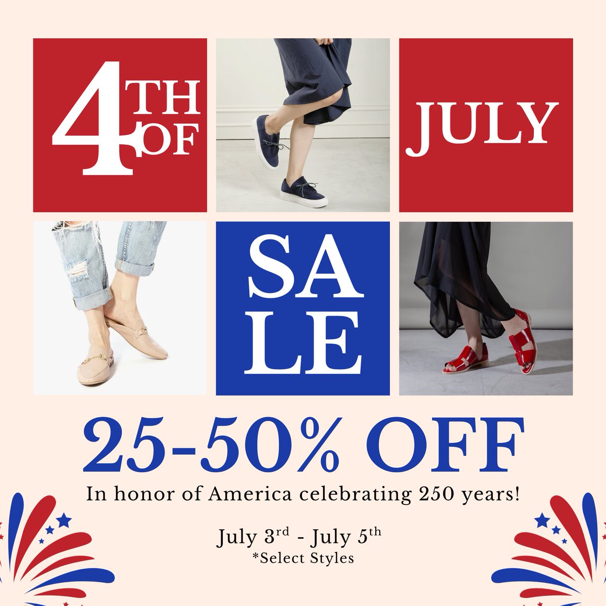 allblackfw's tweet photo. ALL BLACK is celebrating 250 years of America with an exciting sale! 25-50% off select styles now through July 5th! https://t.co/eyrMR44PC2