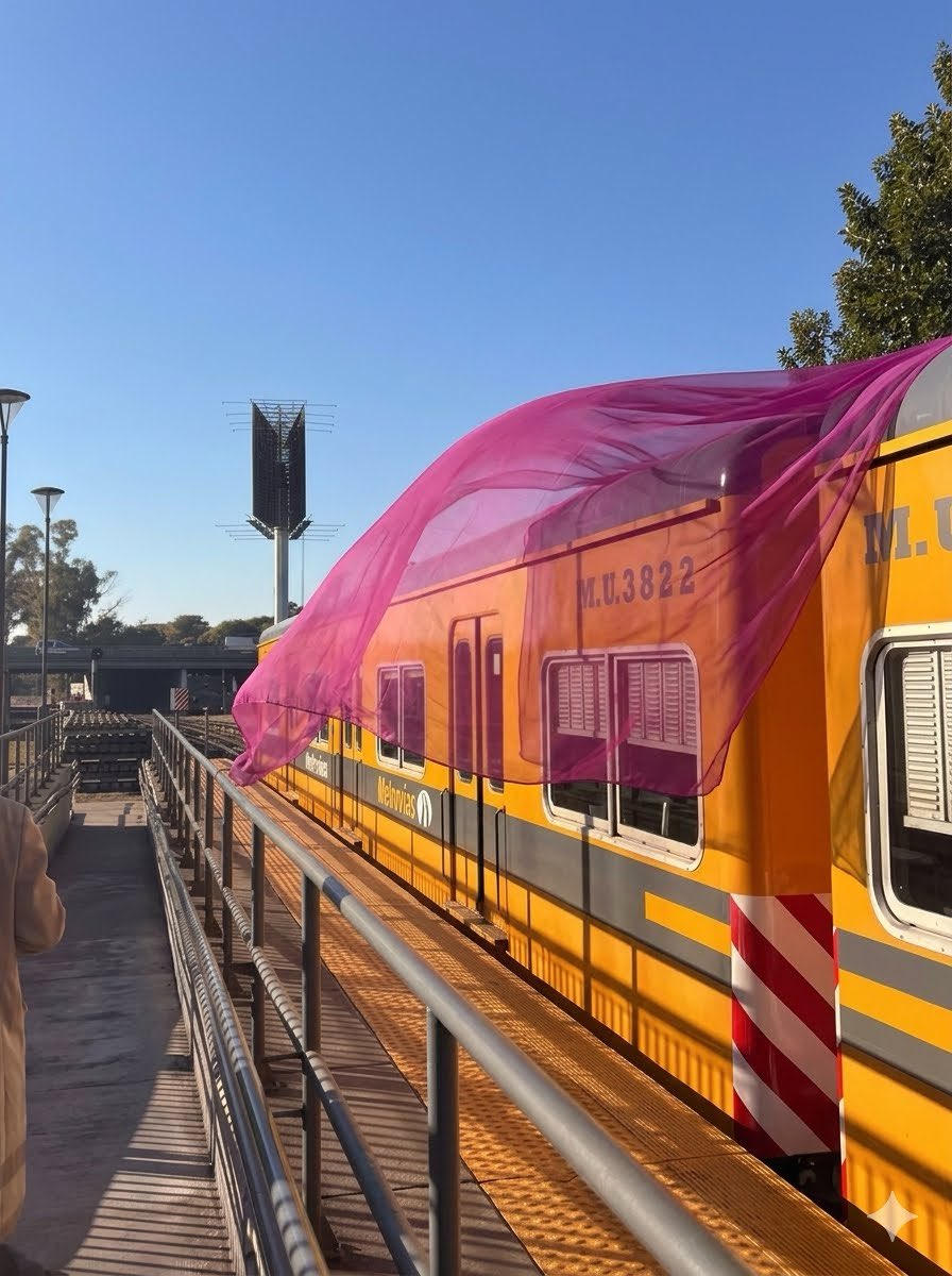 deltaelg's tweet photo. Las formaciones del @trenurquizaok recorrerán con un velo magenta durante todo el mes de julio en homenaje al lanzamiento de confessions ii https://t.co/0NnnOPJ9bm