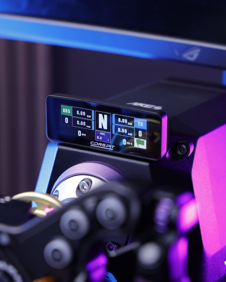 OfficialCONSPIT's tweet photo. Control. Data. Power.
Formula control with upcoming 280FR, race data anywhere with CSD Nano, and 20Nm direct-drive performance from ARES Platinum.
#CONSPIT
#280FR
#CSDNano
#ARESPlatinum
#SimRacing https://t.co/VYNkfS9P9f