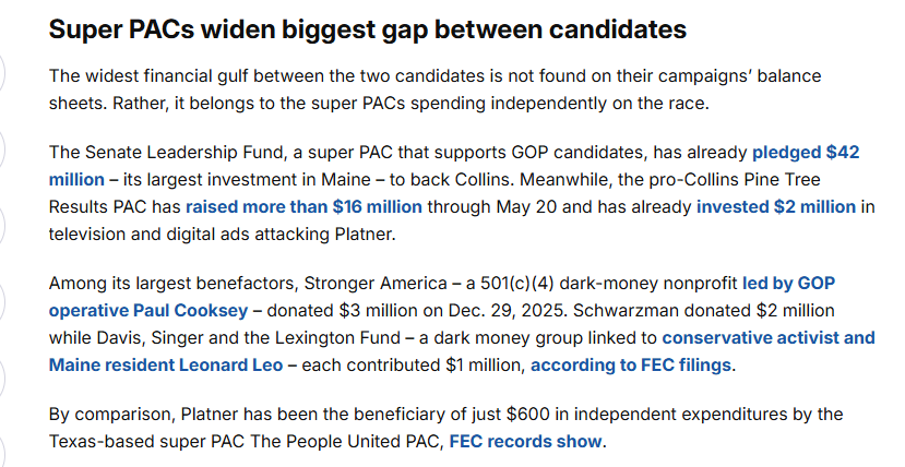 BookCd's tweet photo. @DivisiveDevices @Wilson__Valdez The only dark money involved is the money being spent by conservative PACs to attack Platner. Take your lies somewhere else. https://t.co/sQFJPJ7EXx