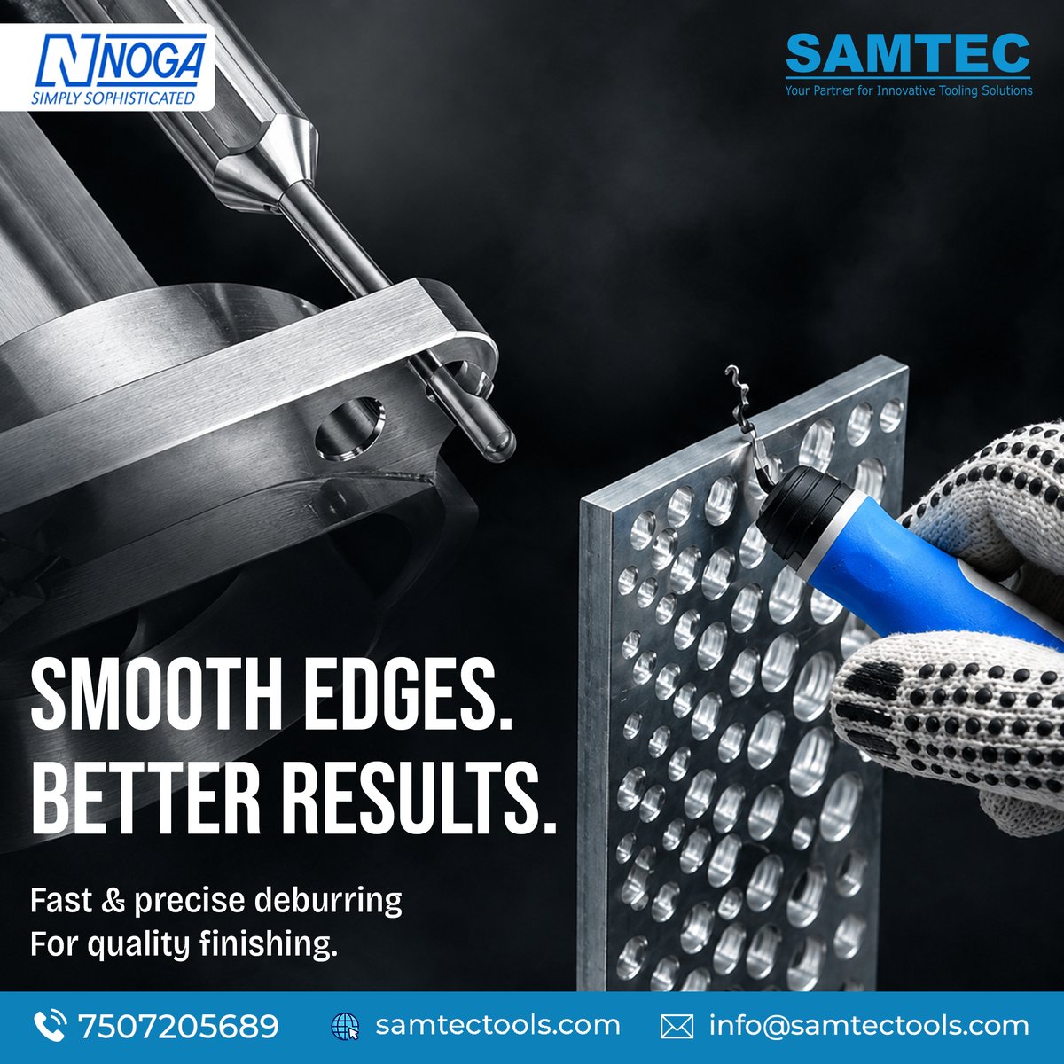 SamtecTool's tweet photo. Every detail matters when it comes to quality finishing.
#SAMTEC #Deburring #MetalFinishing #Manufacturing #Machining #PrecisionEngineering #IndustrialSolutions #Productivity #Tooling https://t.co/EpOiJPs58z