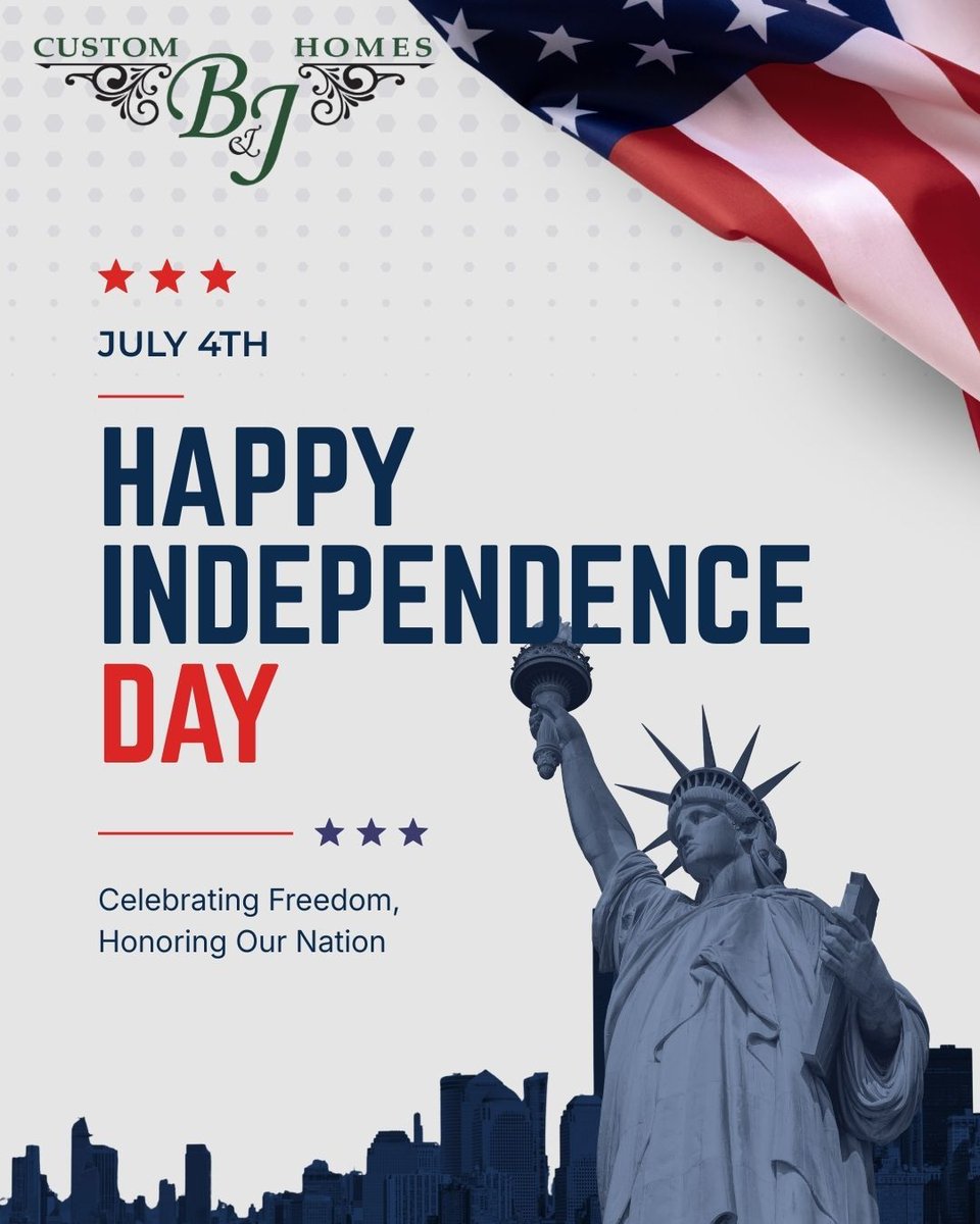 bjcustomhomes's tweet photo. Some of life's best memories are made at home.

As we look ahead to Independence Day, here's to the families, traditions, and moments that make every home unforgettable. 🇺🇸

Happy Fourth of July!

#FourthOfJuly #IndependenceDay #CustomHomesDFW #summer #DFWBuilder #LuxuryHomes https://t.co/Iicwa7DpVn