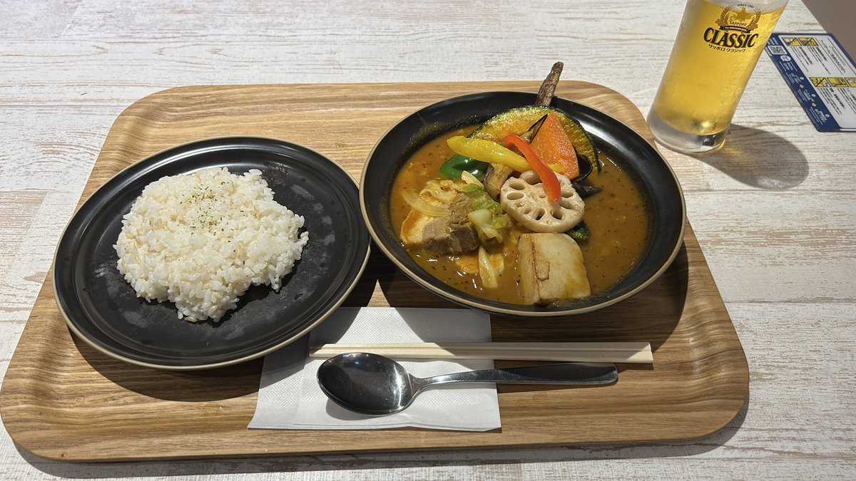 chlamy218907's tweet photo. 夜ご飯のスープカレー https://t.co/RCt2lCPYeE